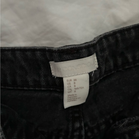 Black Jean Shorts - Picture 2 of 3